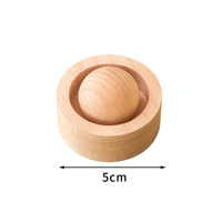 Diffuseur d'aromathérapie minimaliste en bois massif, boule et support en bois compact, ensemble de parfum d'ambiance sans flamme