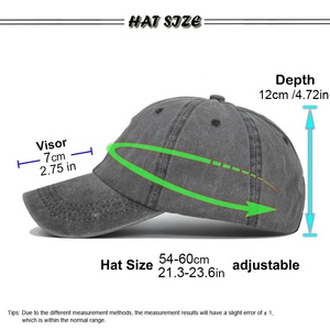 Casquette de baseball 6 panneaux en coton lavé, style vintage, avec logo personnalisé, casquette structurée vierge pour la vente en gros, visière <span class=keywords><strong>pare</strong></span>-<span class=keywords><strong>soleil</strong></span> pour les propriétaires de marques - Product Image 2