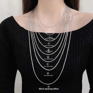 Collana a Catena Chopin JINSEO in <span class=keywords><strong>Argento</strong></span> 999 Placcato Oro, Unisex Minimalista per Uso Quotidiano - Product Image 3