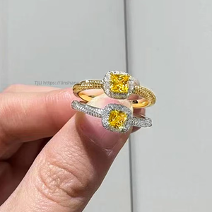 Sugar Cube <b>Ring</b> Opening Zircon Ladies <b>Ring</b> Hip Hop Personality Jewelry - Product Image 3
