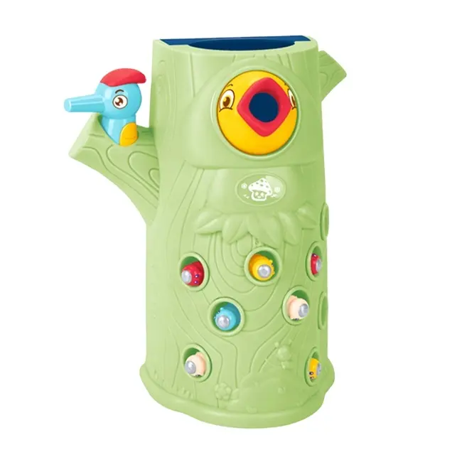 Woodpecker Montessori STEM Educational Games Tree Birds Feeding Worms Baby Toys Juguete Kids with Light and Sounds