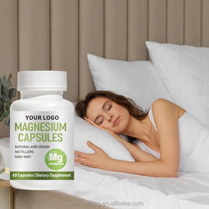 Capsules de magnésium et de vitamine B6 étiquetées sur mesure Soutien naturel pour la mémoire, le sommeil et le cerveau pour adultes et enfants - Product Image 1