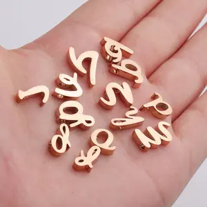 Jewelry Manufacturer Wholesale Stainless Steel Initial Charms Diy 26 Letter Alphabet Pendant For Necklace Bracelet