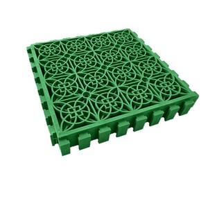 Huixin Interlocking Tree Grate Cover Green Plastic Ruyi Pattern Locking Splicing Garden Decoration - Product Image 1