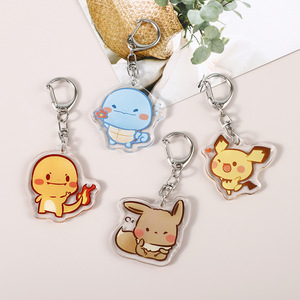 Porte-clés en acrylique <span class=keywords><strong>Pikachu</strong></span> de dessin animé Pokemon, accessoire de sac bidimensionnel - Product Image 2