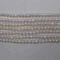 Perles d'eau douce de qualité supérieure en forme de pomme de terre, 7-8 mm, à fort lustre, matière première premium pour la production de bijoux distinctifs