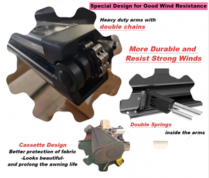 Toldo Retráctil Eléctrico para Exteriores, Toldo <span class=keywords><strong>de</strong></span> Cassette Completo para Ventanas y Puertas - Product Image 5