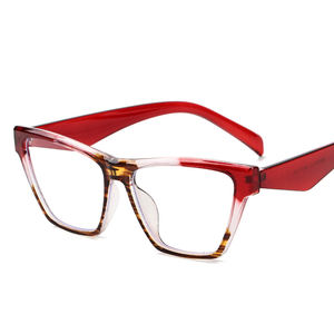 Gafas de Mujer con Montura de Ojo de Gato Coloridas y Modernas 2026, Montura de Polígono Transparente con Protección Anti Luz Azul, Montura Decorativa con Estampado de Leopardo - Product Image 6
