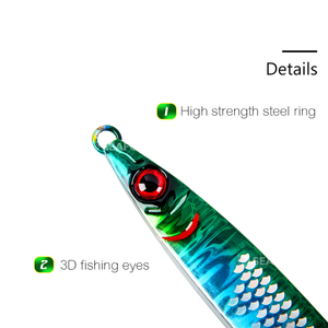 <span class=keywords><strong>Esca</strong></span> Artificiale Jig Metallica Veloce Seafox Bionic 80g 100g 120g <span class=keywords><strong>per</strong></span> Pesca in Acqua Salata <span class=keywords><strong>Spigola</strong></span> Squalo con Finitura Stampata in Piombo - Product Image 2