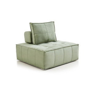 Sofá Seccional Moderno de <span class=keywords><strong>Una</strong></span> <span class=keywords><strong>Plaza</strong></span> con Acabado en Cuero, Forma Rectangular, Madera para Sala de Estar, Hoteles, Villas - Product Image 4