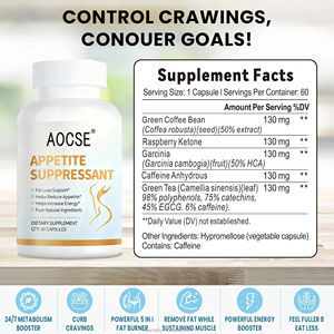 Capsules de perte de poids à marque privée, meilleur coupe-faim pour hommes et femmes adultes, compléments brûle-graisses, stimulant du métabolisme - Product Image 2