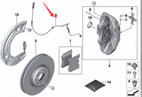 Nouveau capteur d'usure des plaquettes de frein avant gauche pour U10/U12, en plastique d'ingénierie PTFE noir modifié, résistant aux hautes températures