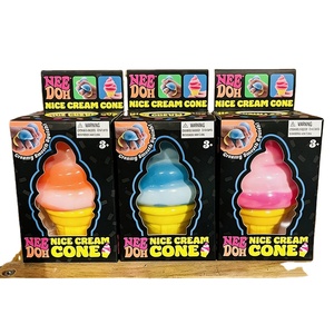 NeeDoh EVA Jouet Squishy Cône de Crème Glacée Réaliste à Rebond Lent, Jouet Sensoriel Anti-Stress pour Enfants et Adultes, Boîte Colorée - Product Image 1