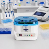 Centrifugeuse de microplaques L-CFM-2500, agitateur de plaques PCR 2500 tr/min, centrifugeuse de laboratoire de paillasse 2x96 puits avec moteur sans balais