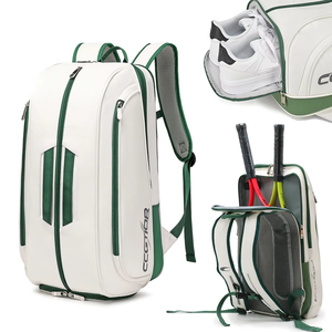 Zaino <span class=keywords><strong>da</strong></span> <span class=keywords><strong>Tennis</strong></span> in Tessuto Impermeabile ad Alta Estetica, Grande Capacità con Scomparti per Racchette - Product Image 5