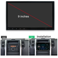 Hikity — Autoradio stéréo avec lecteur multimédia, écran tactile, 9 pouces, 2 Din, sous Android, avec Navigation GPS, pour voiture