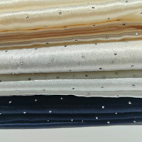 Tissu en crêpe de polyester satiné tissé, imprimé diamant pressé à chaud, imitation acétate, pour robe de mariée de Dubaï