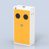 Armoire de stockage des produits inflammables conforme à la norme OSHA, 2 portes, en acier laminé à froid, armoire de sécurité chimique verrouillable, étiquette d'avertissement, utilisation en laboratoire, école