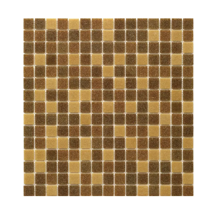 Mosaico classico in vetro fuso a caldo da 4mm per piscina all'aperto con Design a fiori quadrati con caratteristiche in Parquet