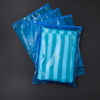 Sac d'emballage pour vêtements et chaussettes en plastique PE bleu semi-transparent épais et personnalisé
