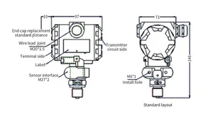 Pressure Transmitter Use For Water Tank With LED Display