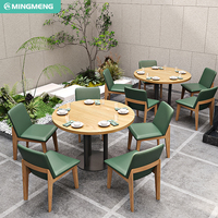 Ensemble de mobilier moderne Chaise de salle à manger et table basse en bois pour banquettes de restaurant