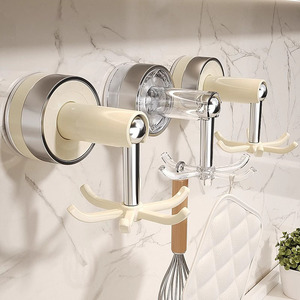 Suction Cup Six-Claw Hook 360 Degree Rotating Wall Mounted Kitchen Utensil Storage Rack Punch Free No Drill Installation - Product Image 2