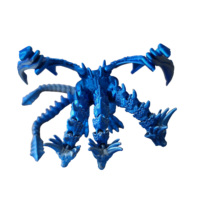 Modèle de monstre jouet dinosaure Hydreigon imprimé en 3D article décoratif en plastique fabriqué avec des services d'usinage de précision
