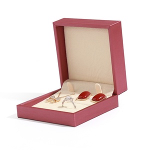 Custom Jewelry Box Top Quality Luxury PU Leather Forte Thin Jewelry Arrangement <b>Boxes</b> Ring Pendant <b>Earring</b> <b>Gift</b> Case - Product Image 5