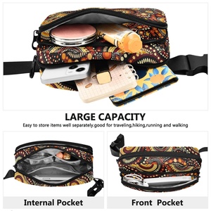Australian Aboriginal Dot Art Design Nylon Waterproof <b>Chest</b> Sling <b>Small</b> Belt Bag Fanny Pack Travel Bag With Adjustable Strap - Product Image 4