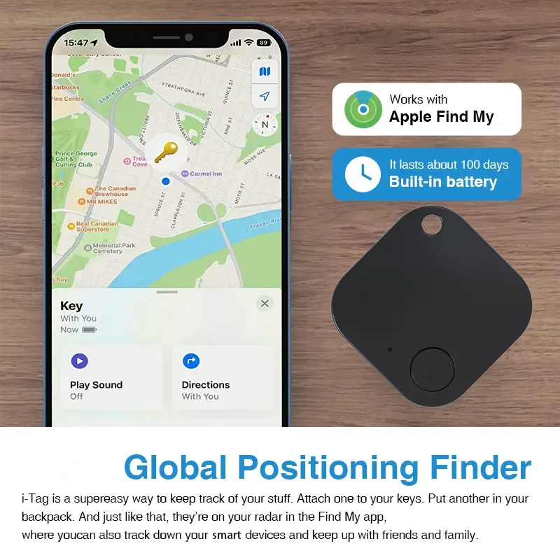 KERUI Key Alarm GPS Tracker For Child The Aged Wallet Key Locator Finder Mini Portable Anti-lost Device App Connect