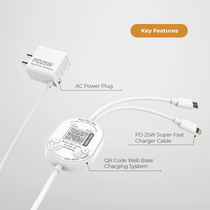 El propietario recomienda el cable cargador Y2 con código QR para pago, carga rápida de 25W para cafeterías y bibliotecas para agregar ingresos adicionales. - Product Image 2