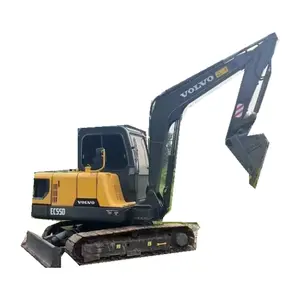 Factory hot sale high quality used mini excavator for VOLVO 55/ EC55/ EC55B/ EC55D/ EC55C with Dozer Blade