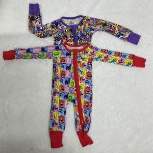 Baby Kinder Schlafanzug mit Reißverschluss Individueller Weihnachts-Babyschlafanzug Bambus-Baby-Pyjama - Product Image 4