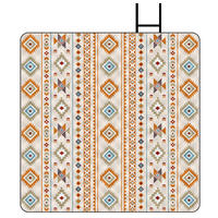 Tapis de pique-nique extra large 3x4M, épais et imperméable, couverture de camping pliable avec sangle de transport pour la plage, l'herbe et l'extérieur
