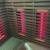 Sauna infrarouge de qualité supérieure pour 3 personnes, utilisation en extérieur, avec éclairage à 7 couleurs