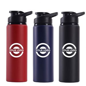 Wholesale Promotion Gift Cycling 600ml 750ml Single Wall Sport Flasks Custom Logo Aluminum Water <b>Bottle</b> With Lid - Product Image 1