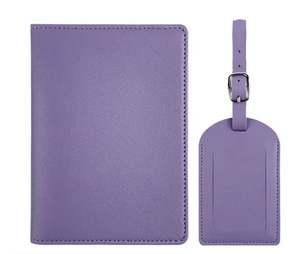 Ensemble de porte-passeports de voyage personnalisés en gros, porte-passeport en PU personnalisé, étiquette à bagages, étiquette de carte d'embarquement multicolore - Product Image 4