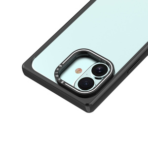 Mode <span class=keywords><strong>carré</strong></span> lentille cadre gouttes d'huile antichoc noir cadre TPU clair acrylique étuis téléphone pour <span class=keywords><strong>iPhone</strong></span> 17 16 15 14 13 12 <span class=keywords><strong>11</strong></span> étui - Product Image 5