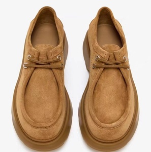 Zapatos retro de gamuza tipo canguro para hombre, suela gruesa, cuero vacuno genuino, con cordones, estilo británico vintage, plataforma, casuales, para uso diario. - Product Image 6