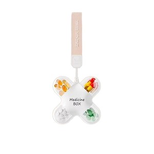 Four Compartment Pillbox Portable Transparent Medicine <b>Box</b> With Cover For Daily Use Personal Medication Storage - Product Image 4