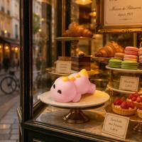 Gâteau Mousse Congelé en Forme de Dragon Meichen en Gros, Fourré Lychee Fraise, Dessert Animal Mignon, Usine OEM, 10 pièces/boîte