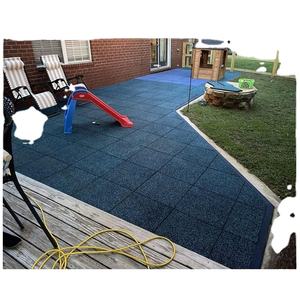 Carreaux de sol protecteurs en caoutchouc à emboîtement pour gymnase intérieur de 25mm - Product Image 1