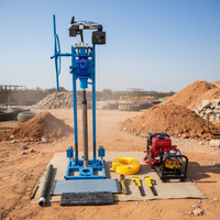 Foreuse de sol électrique portable sur chariot avec boîte de vitesses et roulement pour l'agriculture, l'exploitation minière et la construction