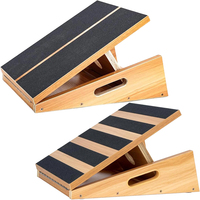 Tabla Inclinada Profesional de Madera Ajustable para Estiramiento de Pantorrillas, Alfombrilla Antideslizante para Ejercicios de Rodillas, Tobillos, Talones, Pies y Piernas