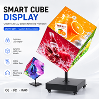 Écran LED modulaire carré flexible personnalisable P2 65 cm avec affichage numérique publicitaire vidéo pour centre commercial