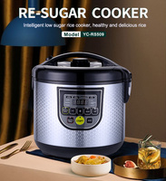 Cuisinière à riz numérique électrique avec cuve antiadhésive pour la cuisine à domicile, cuisinière multifonctionnelle 5.0