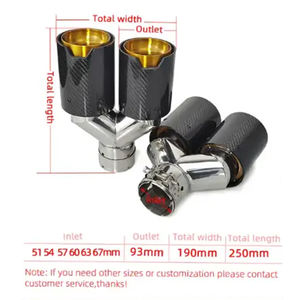 Embout d'échappement en fibre de carbone de style Y double M Performance pour les séries BWM - Product Image 6