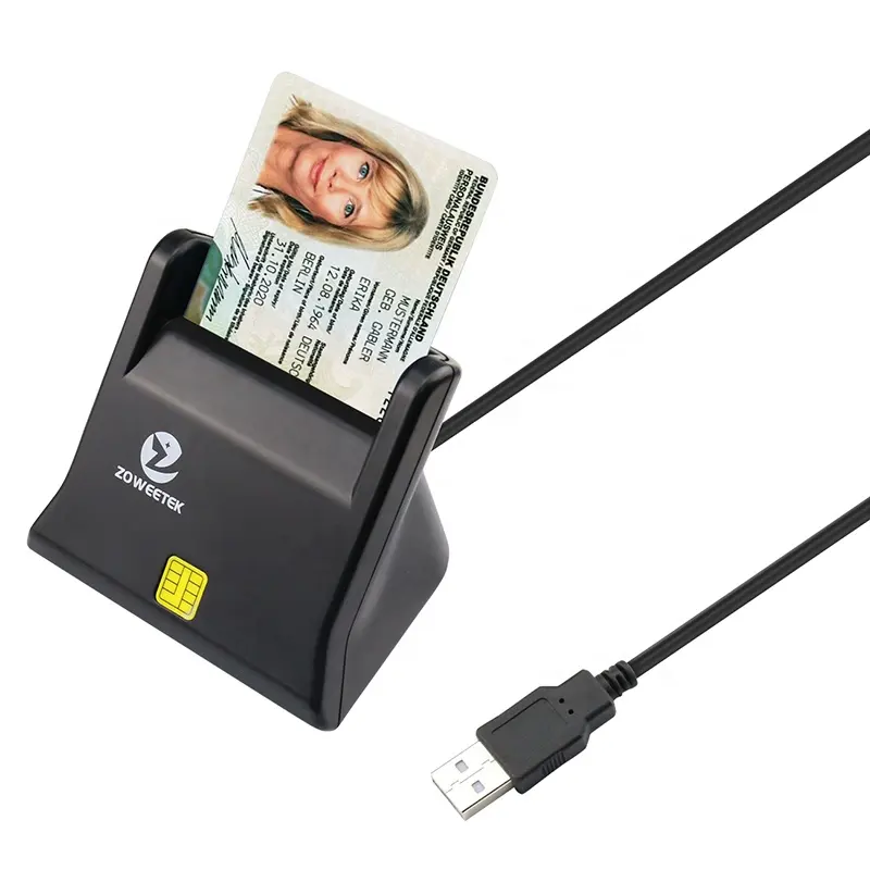 Zoweetek CAC EMV USB IC ID Lettore di <span class=keywords><strong>Smart</strong></span> Card ISO 7816 lettore di <span class=keywords><strong>smart</strong></span> card Scrittore di credito con SDK