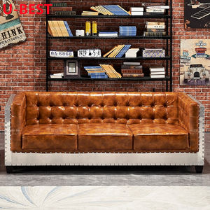 U-BEST Canapé de salon industriel rétro aviateur rembourré, canapé de détente, canapé, ensembles de meubles de jardin, arredamento, meuble de salon, meubles de salon - Product Image 1